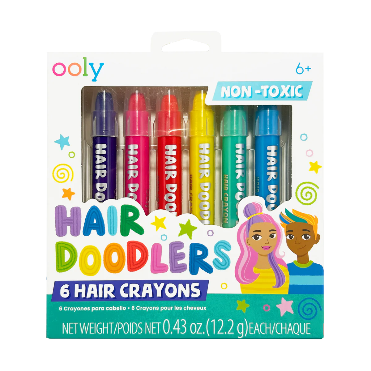 Hair Doodlers Hair Crayons - Set of 6 - Eden Lifestyle