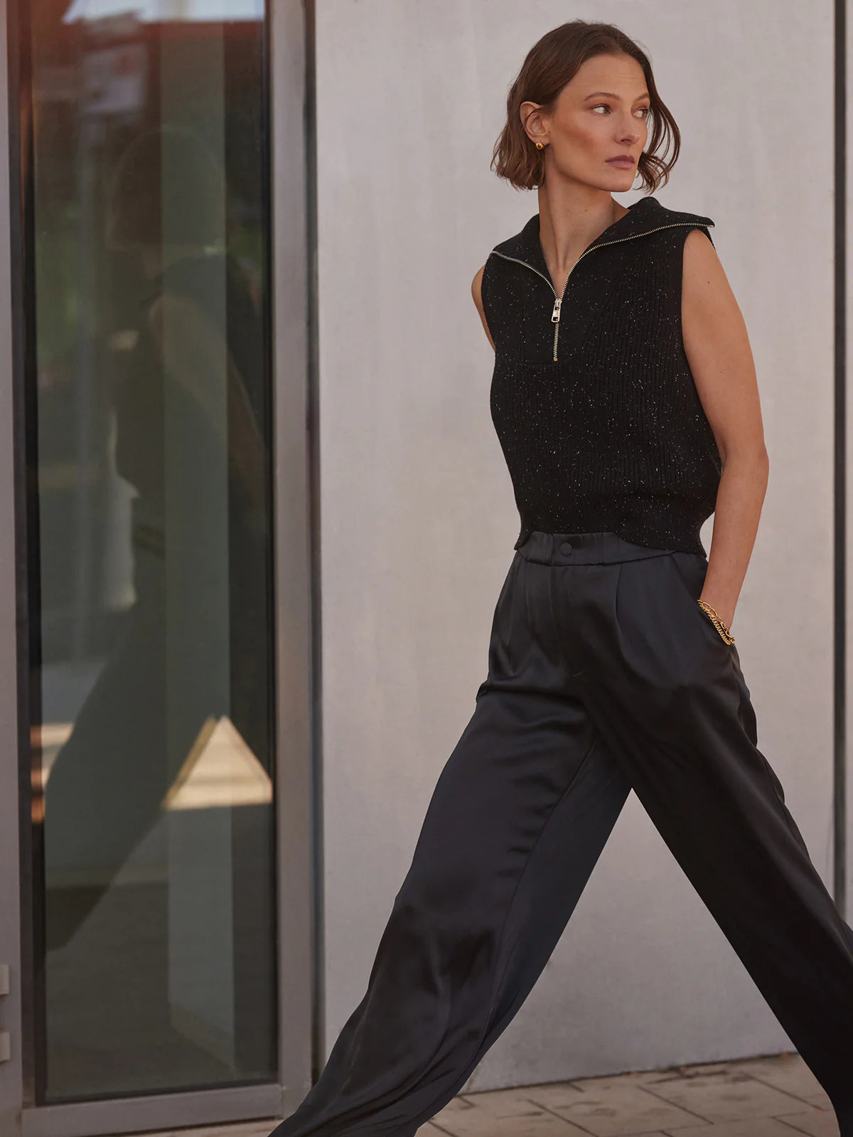 Hally Half-Zip Rib Vest - Eden Lifestyle