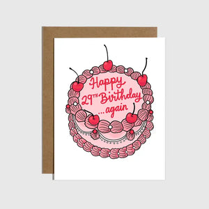 Happy 29th Birthday Again Card - Eden Lifestyle