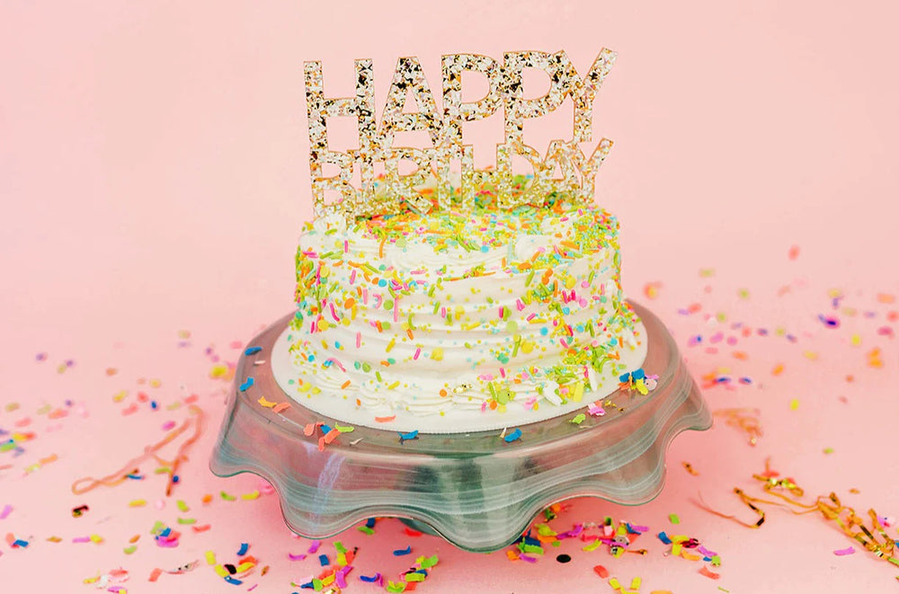 Happy Birthday Pearl Cake Topper - Eden Lifestyle