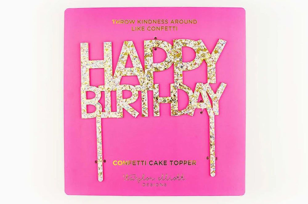 Happy Birthday Pearl Cake Topper - Eden Lifestyle