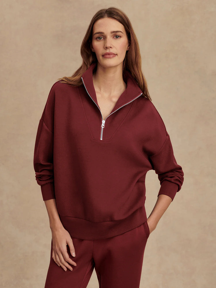 Hawley Half-Zip Sweat New Maroon