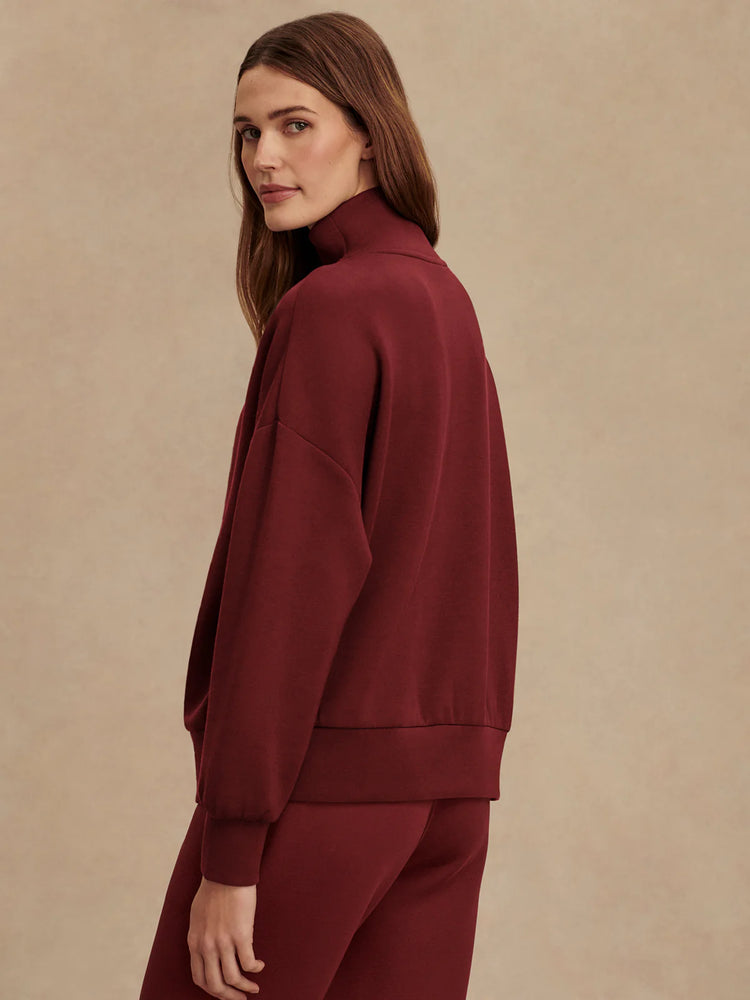 Hawley Half-Zip Sweat New Maroon
