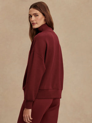 Hawley Half-Zip Sweat New Maroon