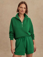 Hawley Half-Zip Sweat Verdant Green