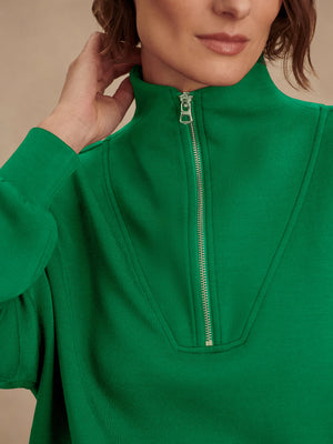 Hawley Half-Zip Sweat Verdant Green - Eden Lifestyle