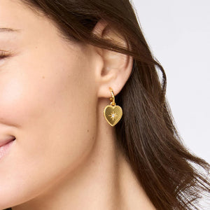Heart Hoop & Charm Earring - Eden Lifestyle