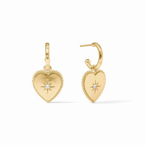 Heart Hoop & Charm Earring - Eden Lifestyle