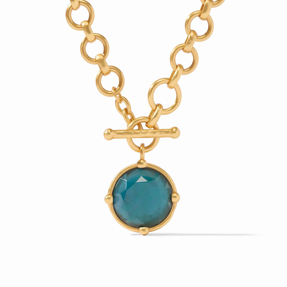 Julie Vos Honeybee Demi Necklace Iridescent Peacock Blue - Eden Lifestyle