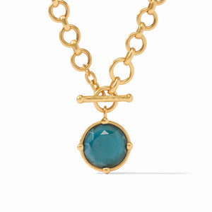Julie Vos Honeybee Demi Necklace Iridescent Peacock Blue - Eden Lifestyle