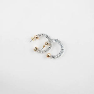 Hoo Hoops Earring Minis - Silver Glitter - Eden Lifestyle