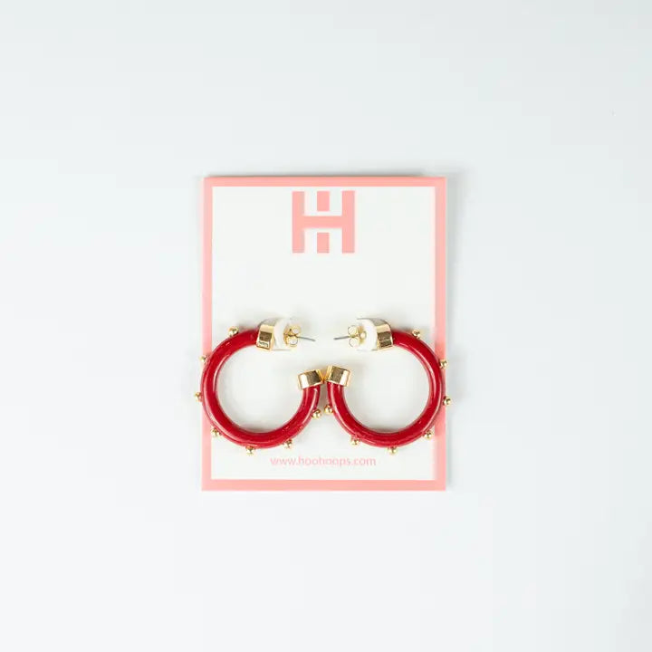 Hoo Hoops Minis - Burgundy with Gold Balls - Eden Lifestyle