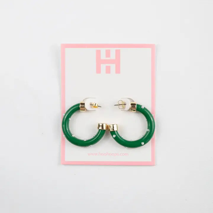 Hoo Hoops Minis - Kelly Green with Pearls - Eden Lifestyle