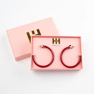 Hoops - Bugundy Hoo Hoop Earring - Eden Lifestyle