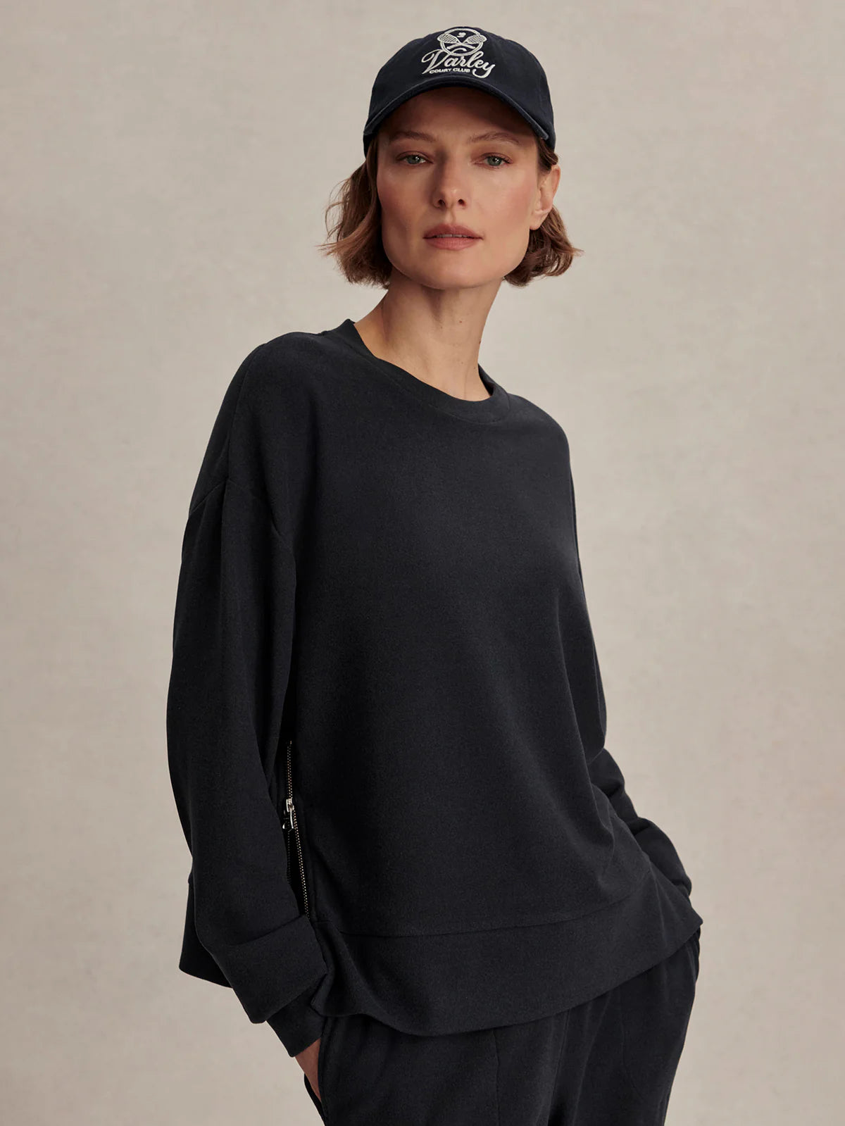 Horton Side Zip Midlayer Navy Marl - Eden Lifestyle