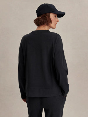 Horton Side Zip Midlayer Navy Marl