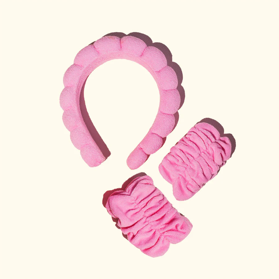 Hot Pink Headband + Wristband Set - Eden Lifestyle