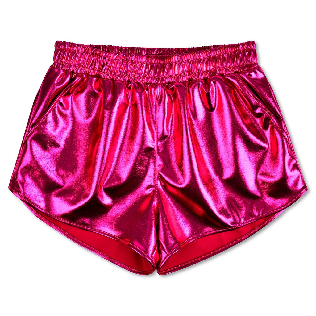 Hot Pink Metallic Shorts - Eden Lifestyle