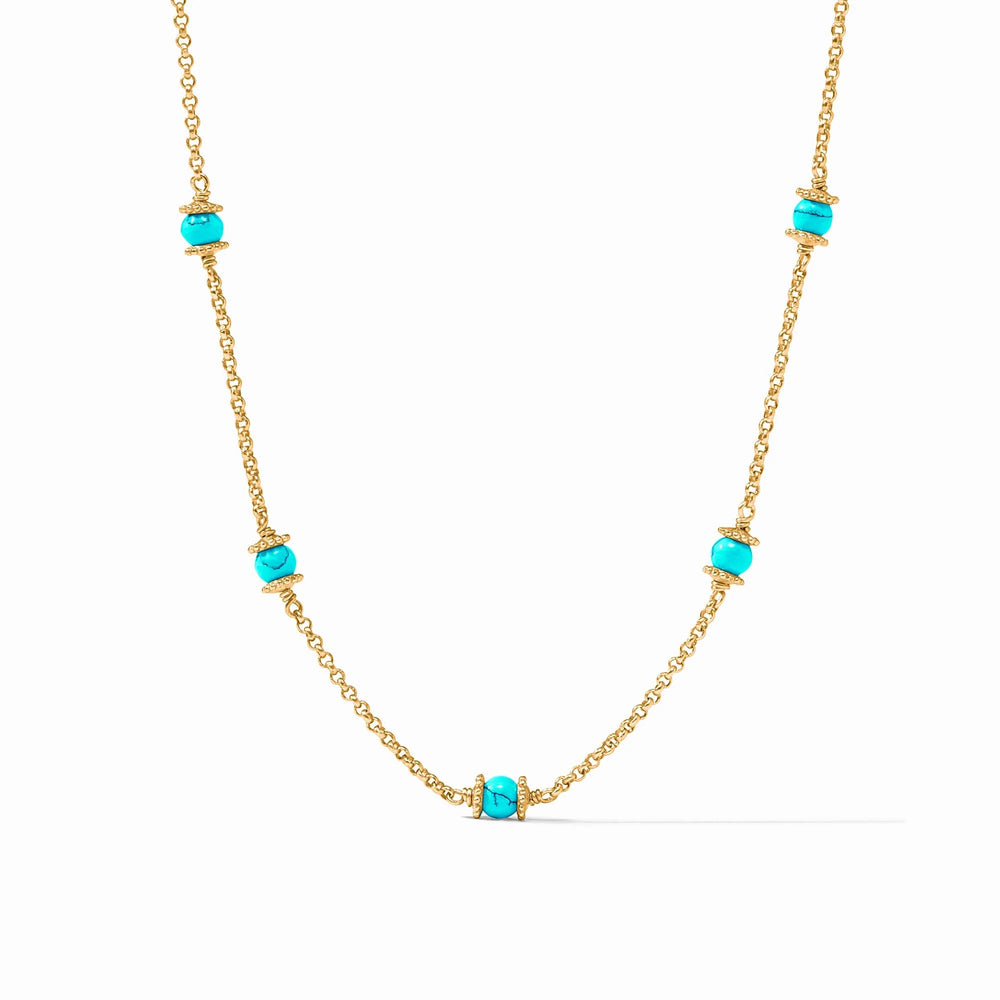 Hydra Delicate Station Necklace Turquoise Blue - Eden Lifestyle