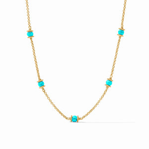 Hydra Delicate Station Necklace Turquoise Blue - Eden Lifestyle