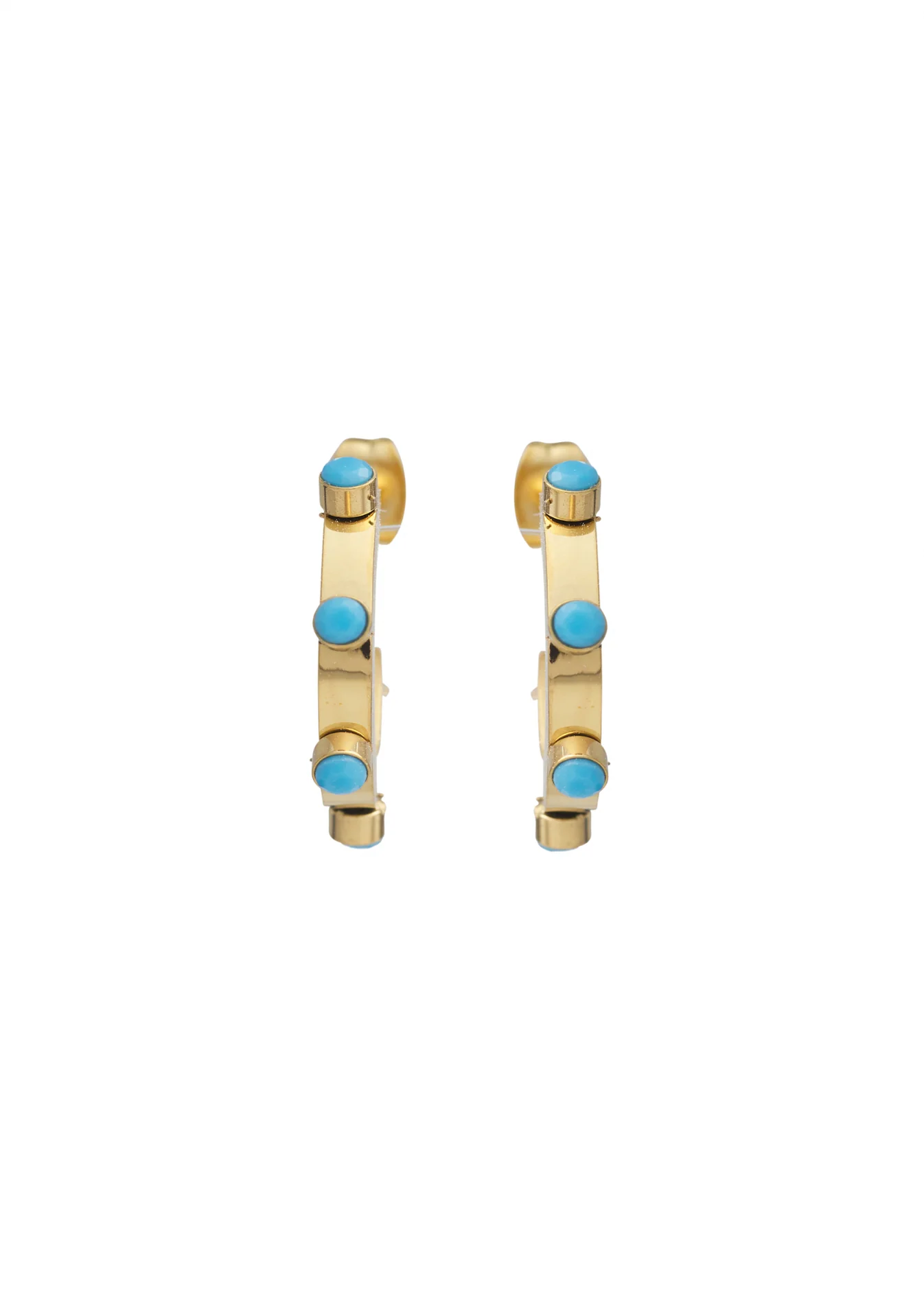 Belle Turquoise Hoops - Eden Lifestyle