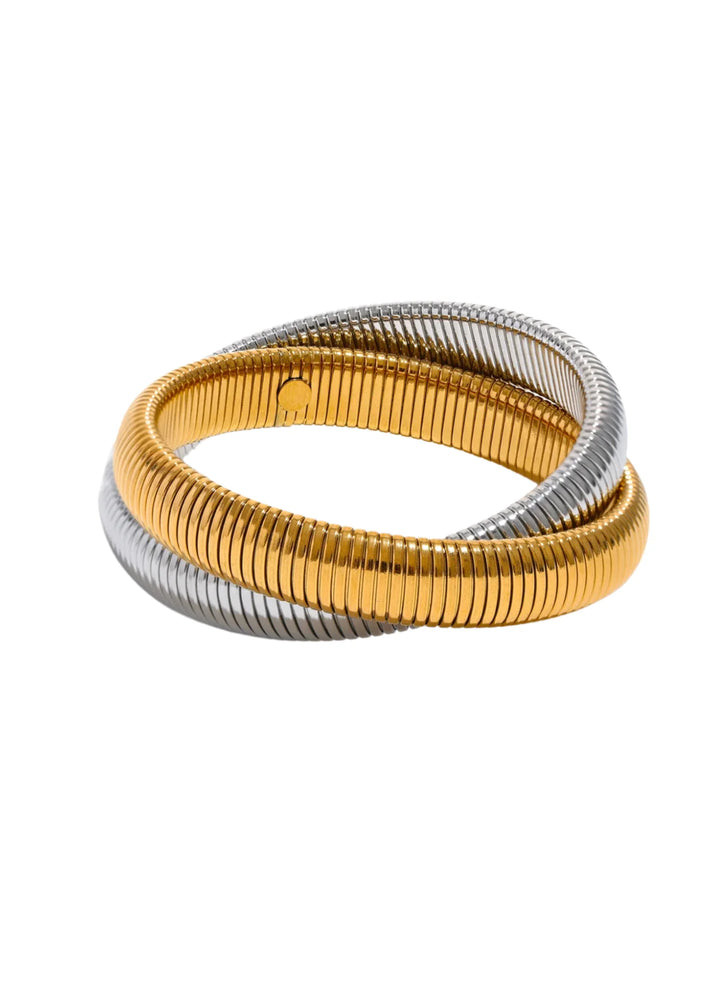Two Toned Tube Bracelet - Eden Lifestyle