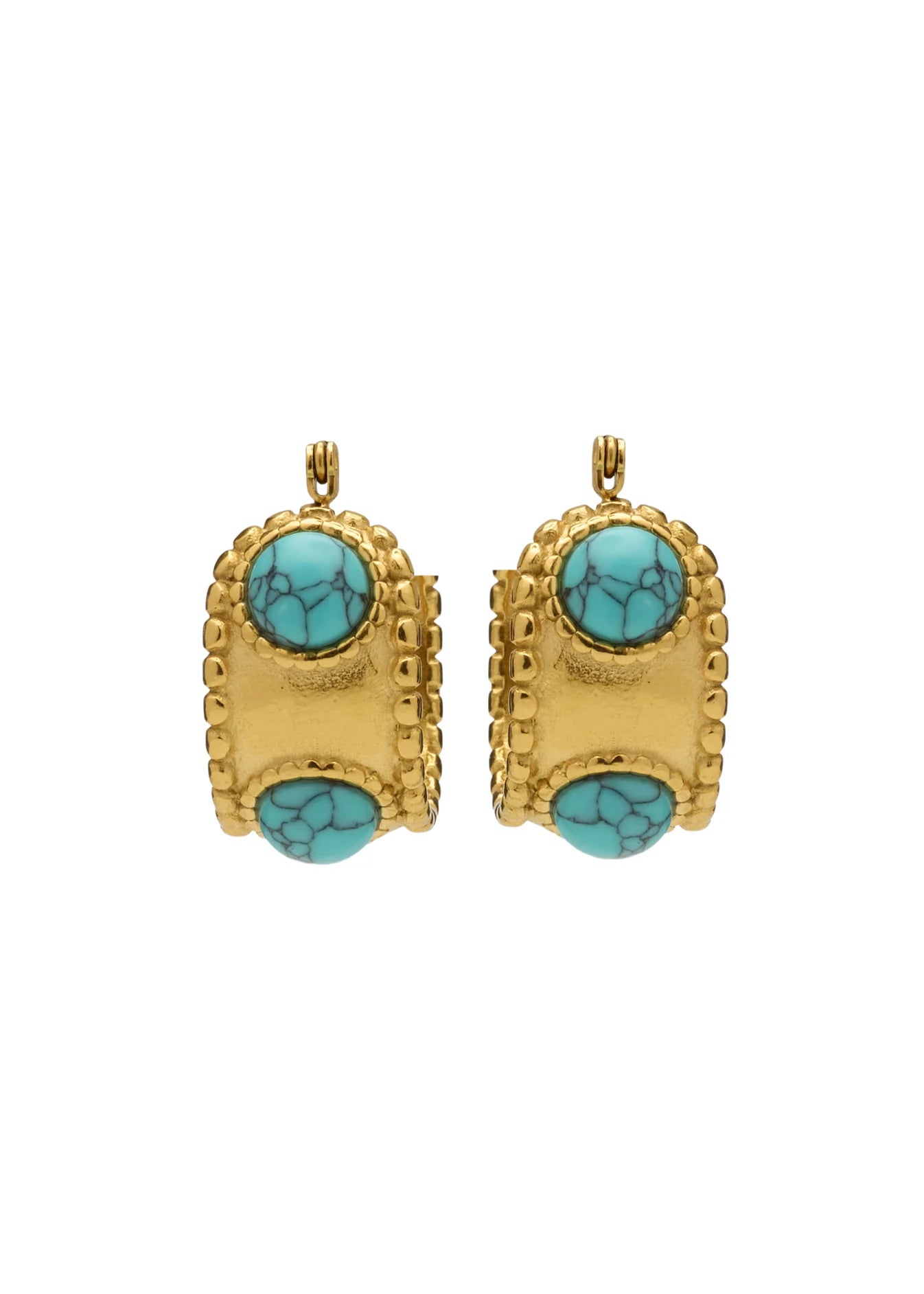Anne Turquoise Hoops - Eden Lifestyle
