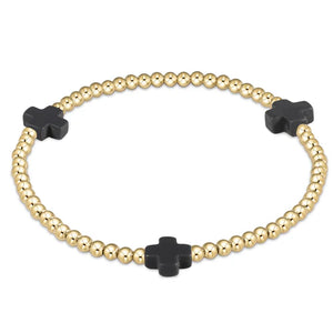 Enewton Signature Cross Gold Pattern 3mm Bead Bracelet - Eden Lifestyle