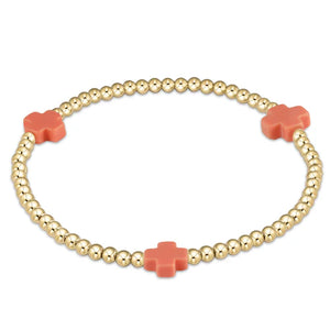 Enewton Signature Cross Gold Pattern 3mm Bead Bracelet - Eden Lifestyle