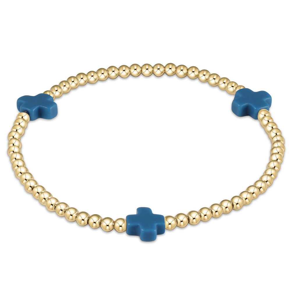 Enewton Signature Cross Gold Pattern 3mm Bead Bracelet - Eden Lifestyle