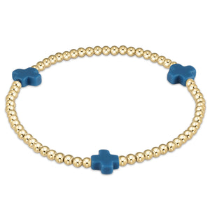 Enewton Signature Cross Gold Pattern 3mm Bead Bracelet - Eden Lifestyle