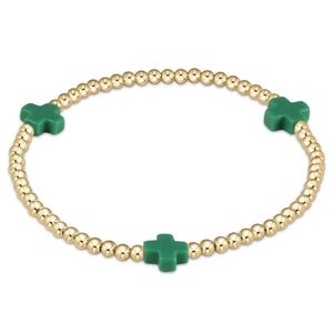 Enewton Signature Cross Gold Pattern 3mm Bead Bracelet - Eden Lifestyle