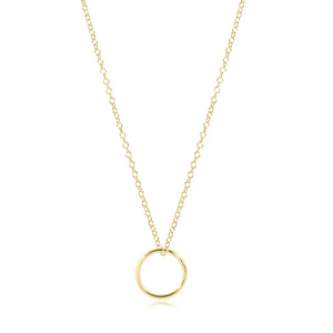16" necklace gold - halo gold charm - Eden Lifestyle
