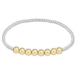 Classic Beaded Bliss 2.5mm Bead Bracelet - 5mm - Mixed Metal