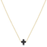 Enewton 16" Necklace Gold - Signature Cross Small Onyx - Eden Lifestyle