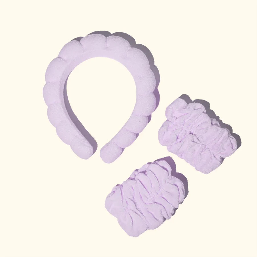 Lavender Headband + Wristband Set