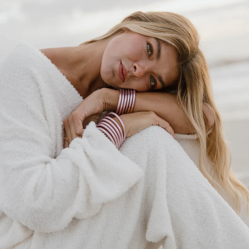 Ice Rose All Weather Bangles® (AWB®) - Set of 6 - Eden Lifestyle