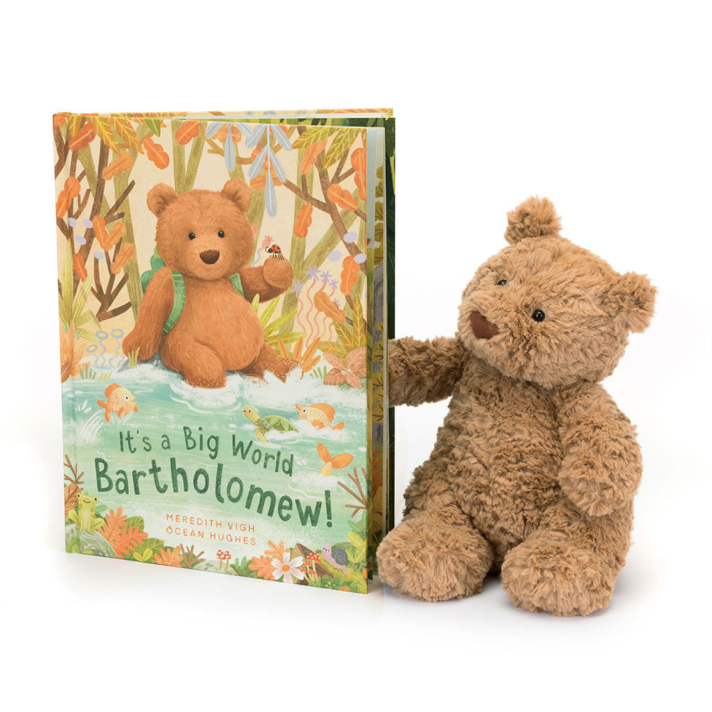 It's a Big World Bartholomew Book & Bartholomew Bear Medium - Eden Lifestyle