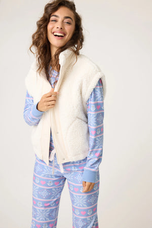 Ivory Campfire Cozy Sherpa Vest - Eden Lifestyle