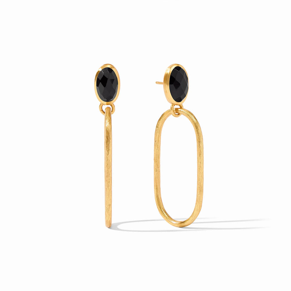 Julie Vos Ivy Statement Earring Obsidian Black - Eden Lifestyle