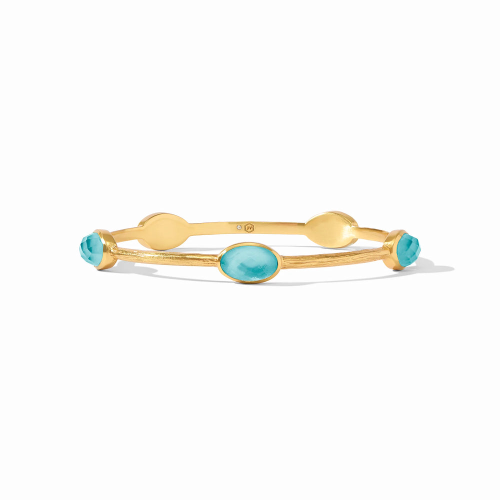 Julie Vos Ivy Stone Bangle Iridescent Bahamian Blue - Eden Lifestyle