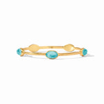 Julie Vos Ivy Stone Bangle Iridescent Bahamian Blue - Eden Lifestyle