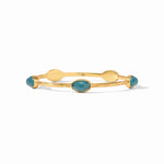 Julie Vos Ivy Stone Bangle Iridescent Peacock Blue - Eden Lifestyle