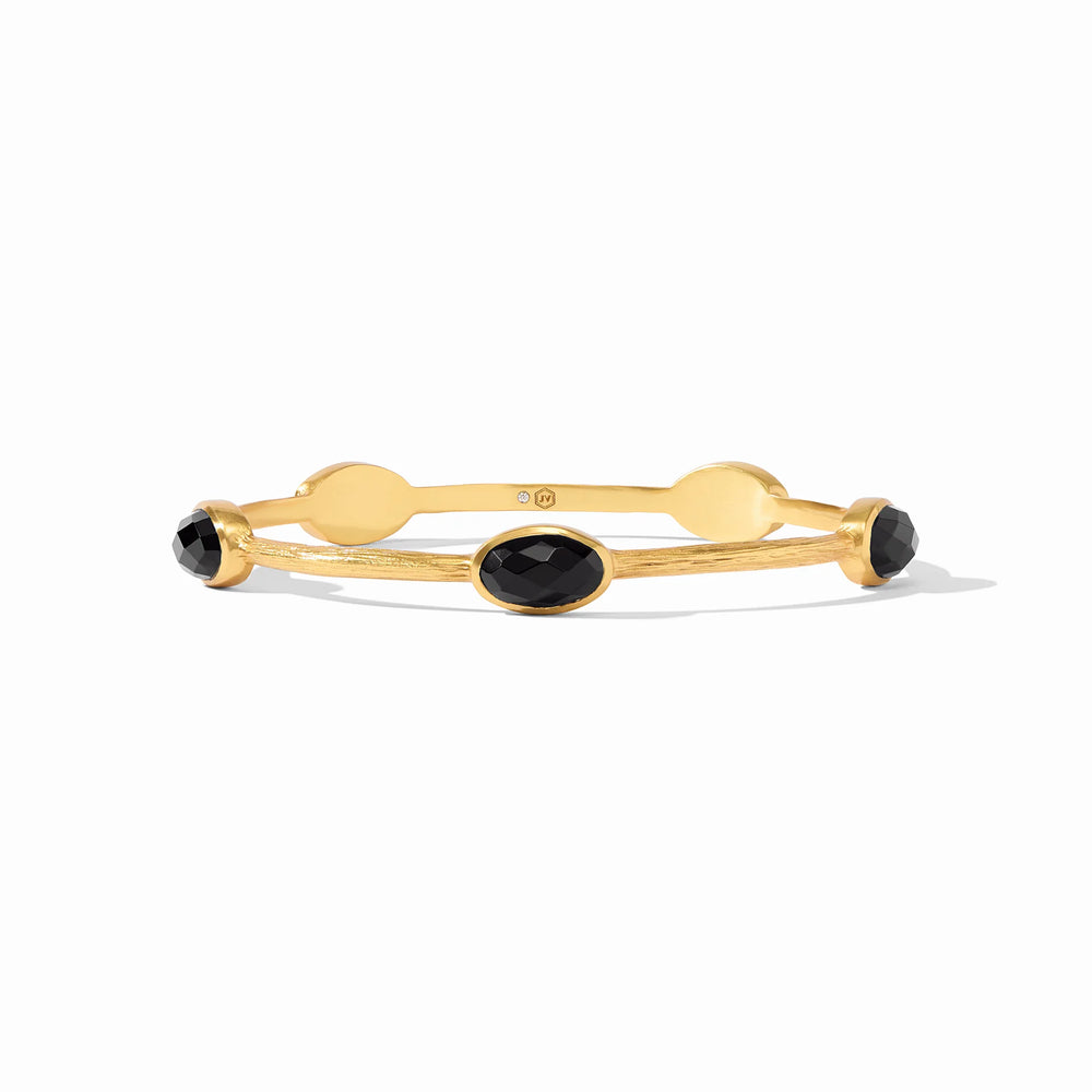 Julie Vos Ivy Stone Bangle Obsidian Black - Eden Lifestyle