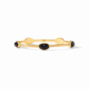 Julie Vos Ivy Stone Bangle Obsidian Black - Eden Lifestyle