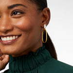 Julie Vos Ivy Statement Earring Iridescent Crystal Clear - Eden Lifestyle