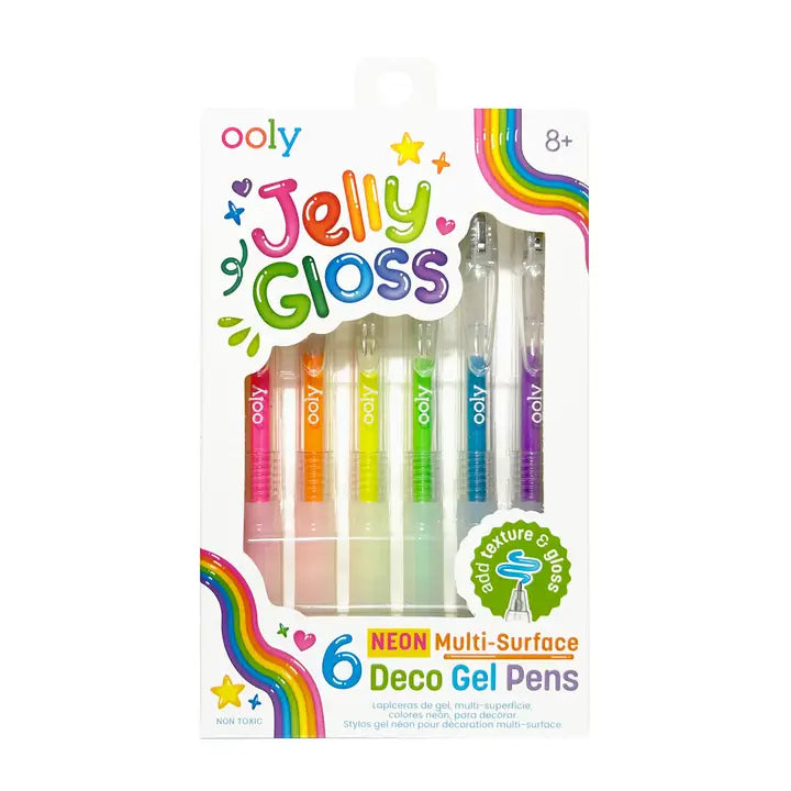 Jelly Gloss Neon Multi-Surface Deco Gel Pens - Set of 6 - Eden Lifestyle