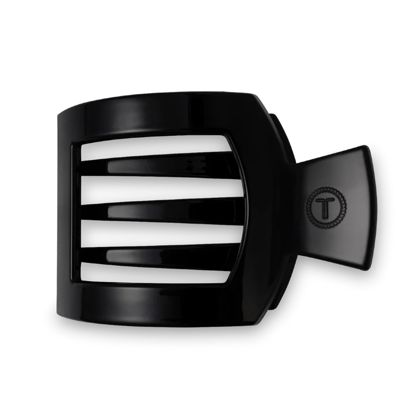 Jet Black Large Flat Square Clip - Eden Lifestyle