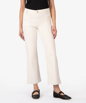 Charlotte High Rise Wide Leg Ecru - Eden Lifestyle