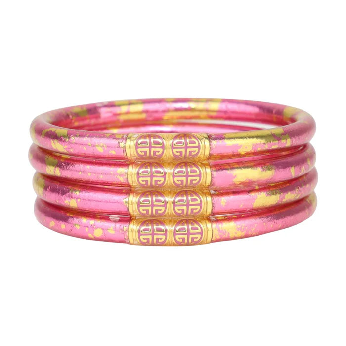 BuDhaGirl Set of 4 KOI Rose All Weather Bangles - Eden Lifestyle